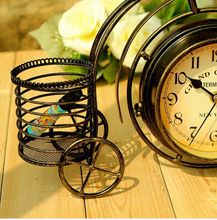 Load image into Gallery viewer, Deluxe "Arna Royal Clock Collection"  Wrought Iron Bicycle Double Sided Silent Desktop Clock
