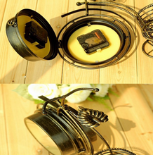 Load image into Gallery viewer, Deluxe "Arna Royal Clock Collection"  Wrought Iron Bicycle Double Sided Silent Desktop Clock
