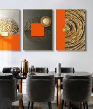 Load image into Gallery viewer, Arna's Luxury Painting Collection - Nordic Abstract Golden Canvas Paintings - Many Styles
