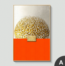 Load image into Gallery viewer, Arna's Luxury Painting Collection - Nordic Abstract Golden Canvas Paintings - Many Styles
