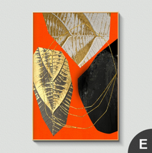 Load image into Gallery viewer, Arna's Luxury Painting Collection - Nordic Abstract Golden Canvas Paintings - Many Styles
