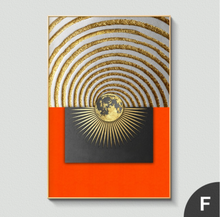 Load image into Gallery viewer, Arna's Luxury Painting Collection - Nordic Abstract Golden Canvas Paintings - Many Styles
