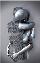 Load image into Gallery viewer, Arna's Luxury Painting Collection - Romantic Lover Heart Metal Sculpture Canvas Painting - Many Styles

