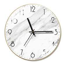 Load image into Gallery viewer, Deluxe "Arna Royal Clock Collection"  Marble Glass Wall Clock - Many Colours
