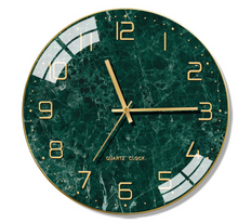 Load image into Gallery viewer, Deluxe "Arna Royal Clock Collection"  Marble Glass Wall Clock - Many Colours
