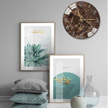 Load image into Gallery viewer, Deluxe "Arna Royal Clock Collection"  Marble Glass Wall Clock - Many Colours
