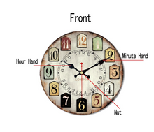 Load image into Gallery viewer, Deluxe "Arna Royal Clock Collection"  Handcrafted Retro Wooden Wall Clock
