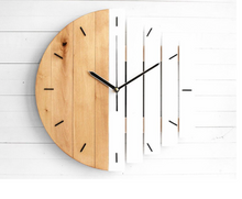 Load image into Gallery viewer, Deluxe "Arna Royal Clock Collection"  Handcrafted Wooden Industrial Abstract Wall Clock
