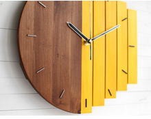 Load image into Gallery viewer, Deluxe "Arna Royal Clock Collection"  Handcrafted Wooden Industrial Abstract Wall Clock
