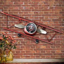 Load image into Gallery viewer, Deluxe "Arna Royal Clock Collection"  Unique Handcrafted Retro Aircraft Wall Clock
