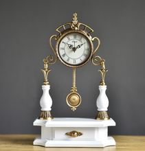 Load image into Gallery viewer, "Arna Royal Victorian Collection" Vintage Solid Wood Copper Clock
