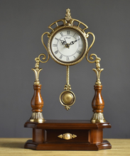 Load image into Gallery viewer, "Arna Royal Victorian Collection" Vintage Solid Wood Copper Clock
