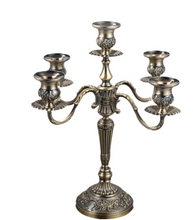 Load image into Gallery viewer, "Arna Royal Victorian Collection"  Vintage European Unique Candelabra Bronze High Quality 5 Arm
