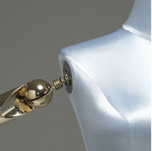 Load image into Gallery viewer, "Arna Royal Gown Collection" Luxury Female Matellic Satin Platform Mannequin Cosmetology Window Display Model
