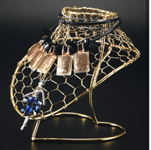 Load image into Gallery viewer, "Arna Royal Gown Collection" Luxury Female Gold Wire Mannequin Cosmetology Window Display Model
