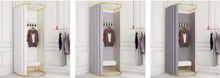 Load image into Gallery viewer, Arna Royal Gown Collection" Luxury Mobile Floor Stand Fitting/Changing Room Curtain Track
