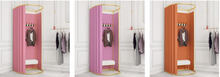 Load image into Gallery viewer, Arna Royal Gown Collection" Luxury Mobile Floor Stand Fitting/Changing Room Curtain Track
