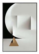 Load image into Gallery viewer, Arna's Luxury Painting Collection - Modern Nordic Black/White/Gold Abstract Geometry Print Canvas Painting
