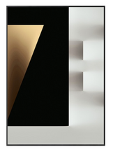 Load image into Gallery viewer, Arna's Luxury Painting Collection - Modern Nordic Black/White/Gold Abstract Geometry Print Canvas Painting
