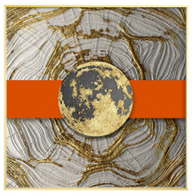 Load image into Gallery viewer, Arna's Luxury Painting Collection - Modern Nordic Abstract Gold Foil Geometry Print Canvas Painting
