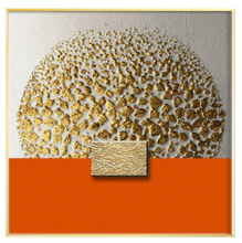 Load image into Gallery viewer, Arna's Luxury Painting Collection - Modern Nordic Abstract Gold Foil Geometry Print Canvas Painting

