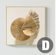 Load image into Gallery viewer, Arna's Luxury Painting Collection - Geometric Line Round Gold Leaf Canvas Painting
