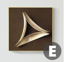 Load image into Gallery viewer, Arna's Luxury Painting Collection - Geometric Line Round Gold Leaf Canvas Painting
