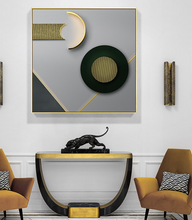 Load image into Gallery viewer, Arna's Luxury Painting Collection - Nordic Abstract Black/Gold/Silver/Grey Graphics Painting
