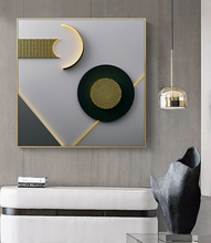 Load image into Gallery viewer, Arna's Luxury Painting Collection - Nordic Abstract Black/Gold/Silver/Grey Graphics Painting
