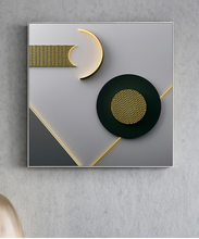 Load image into Gallery viewer, Arna's Luxury Painting Collection - Nordic Abstract Black/Gold/Silver/Grey Graphics Painting
