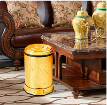 Load image into Gallery viewer, "Arna Royal Vintage Collection"  Luxury Pedal Golden Range 10L Trash Rubbish Bin
