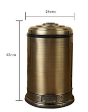 Load image into Gallery viewer, "Arna Royal Vintage Collection"  Luxury Pedal Golden Range 10L Trash Rubbish Bin
