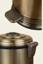 Load image into Gallery viewer, "Arna Royal Vintage Collection"  Luxury Pedal Golden Range 6L Trash Rubbish Bin
