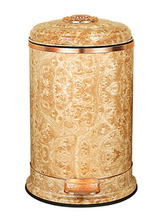 Load image into Gallery viewer, "Arna Royal Vintage Collection"  Luxury Pedal Golden Range 10L Trash Rubbish Bin
