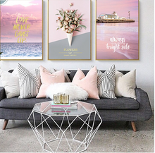 Load image into Gallery viewer, Arna's Luxury Painting Collection - Nordic Pink Flower Graphics Painting
