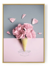 Load image into Gallery viewer, Arna's Luxury Painting Collection - Nordic Pink Flower Graphics Painting
