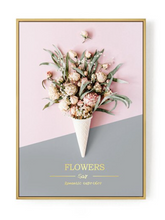 Load image into Gallery viewer, Arna's Luxury Painting Collection - Nordic Pink Flower Graphics Painting
