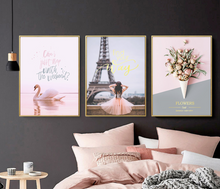 Load image into Gallery viewer, Arna's Luxury Painting Collection - Nordic Pink Flower Graphics Painting
