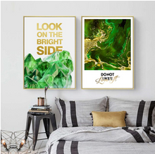 Load image into Gallery viewer, Arna's Luxury Painting Collection - Nordic Green/Gold Platinum Graphics Painting
