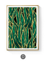 Load image into Gallery viewer, Arna's Luxury Painting Collection - Nordic Green/Gold Platinum Graphics Painting
