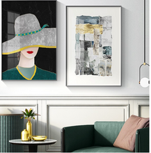 Load image into Gallery viewer, Arna's Luxury Painting Collection - Nordic Green/Golden Lady Platinum Graphics Painting
