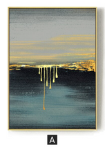 Load image into Gallery viewer, Arna's Luxury Painting Collection - Nordic Green/Golden Lady Platinum Graphics Painting
