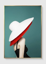 Load image into Gallery viewer, Arna's Luxury Painting Collection - Nordic Retro Woman Hat Painting
