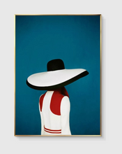 Load image into Gallery viewer, Arna's Luxury Painting Collection - Nordic Retro Woman Hat Painting
