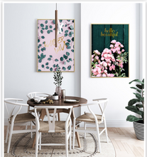 Load image into Gallery viewer, Arna's Luxury Painting Collection - Nordic Wall Art Pink/Green/Gold Painting
