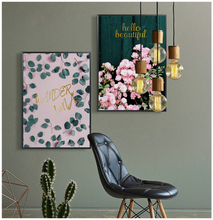 Load image into Gallery viewer, Arna's Luxury Painting Collection - Nordic Wall Art Pink/Green/Gold Painting
