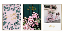 Load image into Gallery viewer, Arna's Luxury Painting Collection - Nordic Wall Art Pink/Green/Gold Painting
