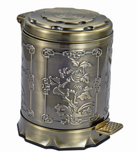 Load image into Gallery viewer, "Arna Royal Vintage Collection"  European Luxury Bronze Stainless Steel Trash Rubbish Bin
