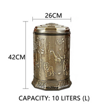 Load image into Gallery viewer, "Arna Royal Vintage Collection"  Luxury Pedal Golden Range 10L Trash Rubbish Bin
