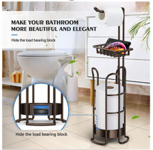 Load image into Gallery viewer, Luxury Toilet Paper &amp; Tissue Holder Metal
